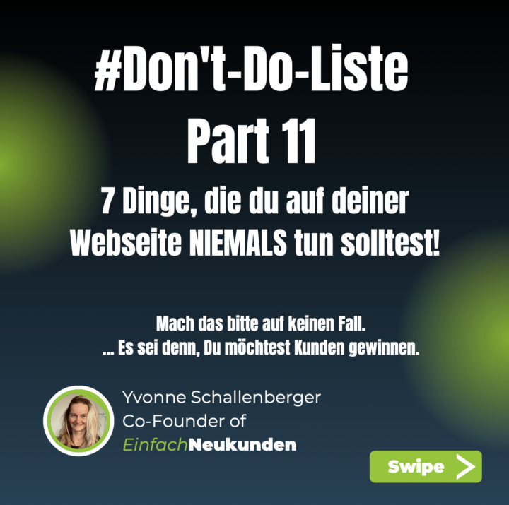 7 Dinge, die du auf deiner Webseite NIEMALS tun solltest ... 