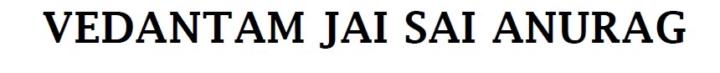 Jai sai anurag V