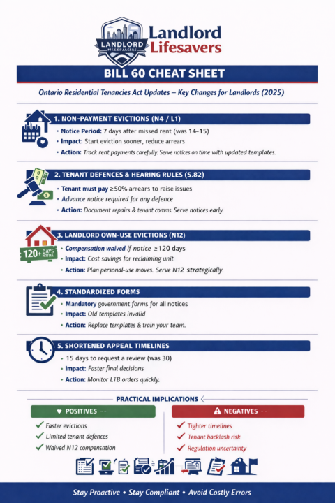 🚨 Bill 60 Update for Landlords – Cheat Sheet Available!
