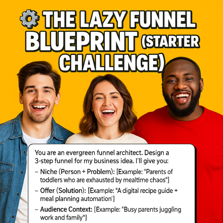 ⚙️ The Lazy Funnel Blueprint (Starter Challenge)