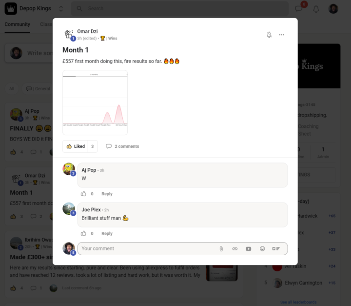 @OmarDzi Hit £557 In His First Month In Depop Kings