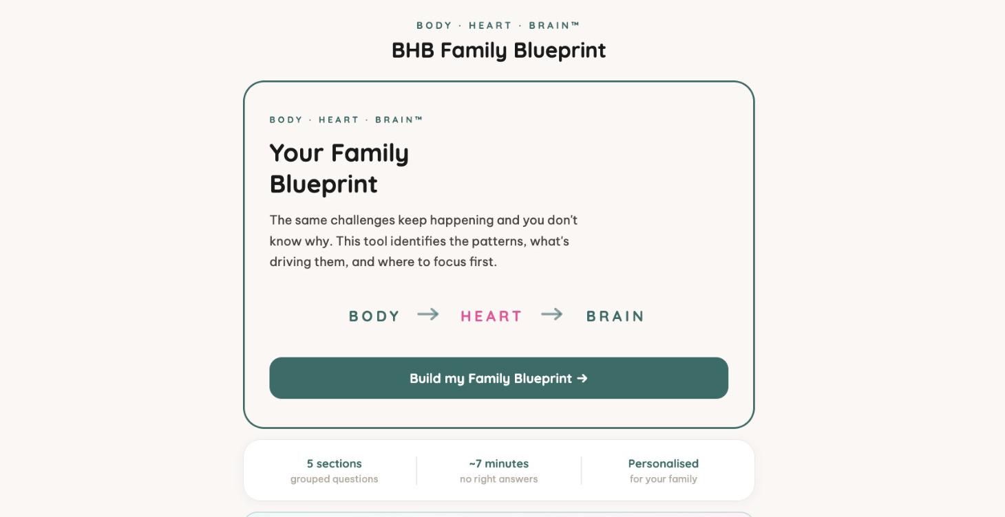The BHB Family Blueprint