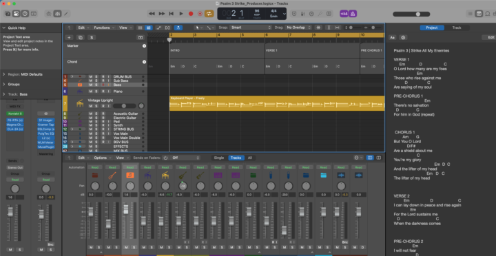 Homework - arrangement/prep DAW