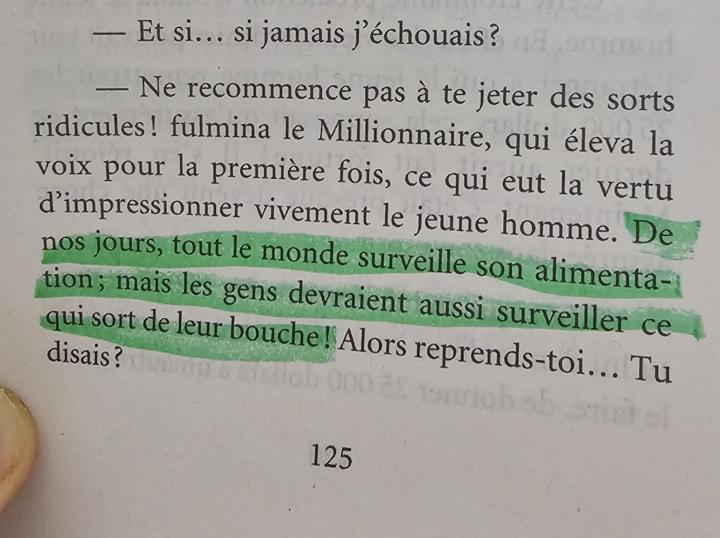 Ce matin j'ai lu ceci
