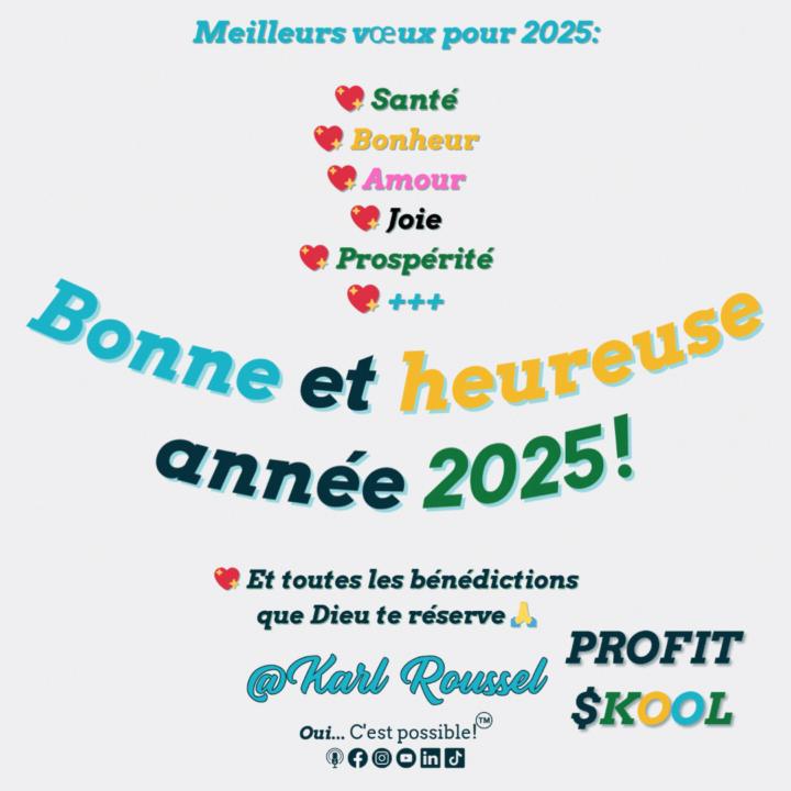 2024 se termine aujourd’hui et 2025 est à nos portes ! 🎉