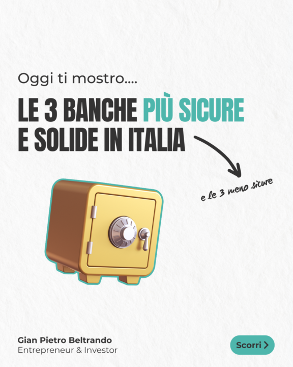 🔐 Le 3 banche più sicure (e le 3 meno sicure) in Italia secondo il P2R