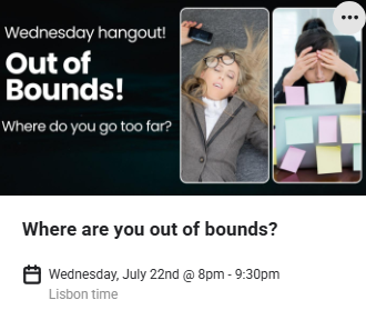 'COME ON ENGLAND!' - 'Out of Bounds Hangout'' changed date.