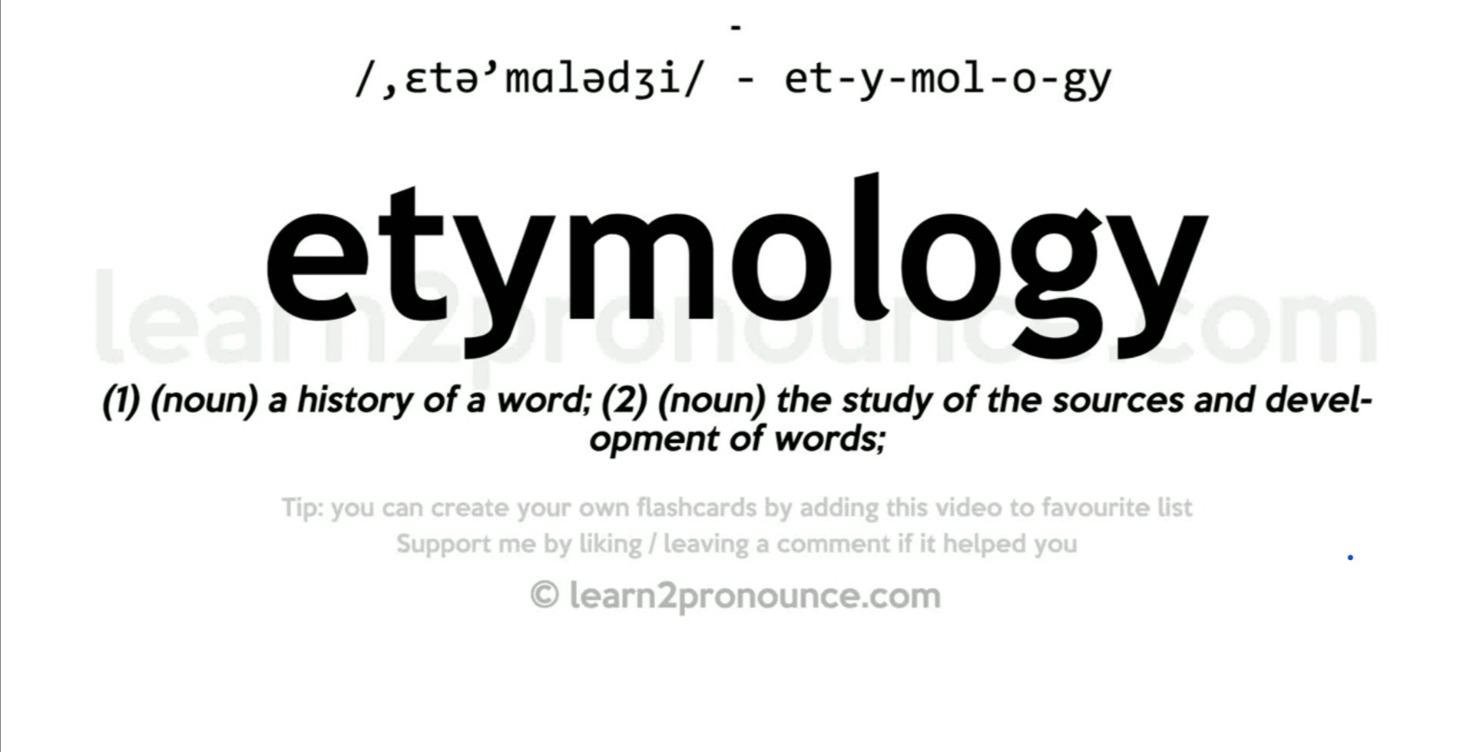 Etymology (words)