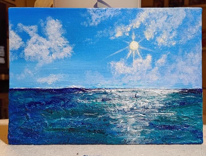 Sun-kissed ocean