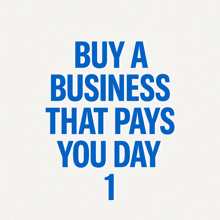 Buy a Business That Pays you Day 1