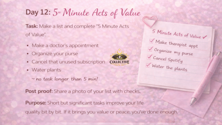 Day 12: 5-Minute Act of Value