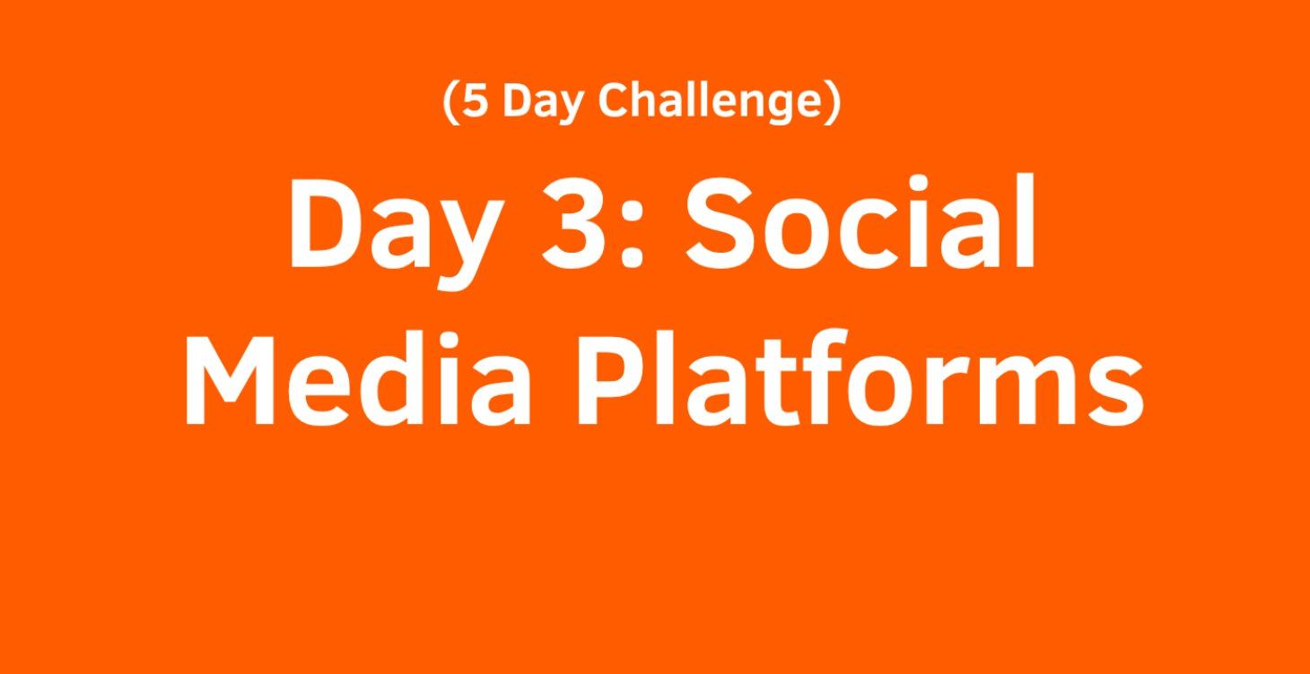 Day 3: Social media Platforms