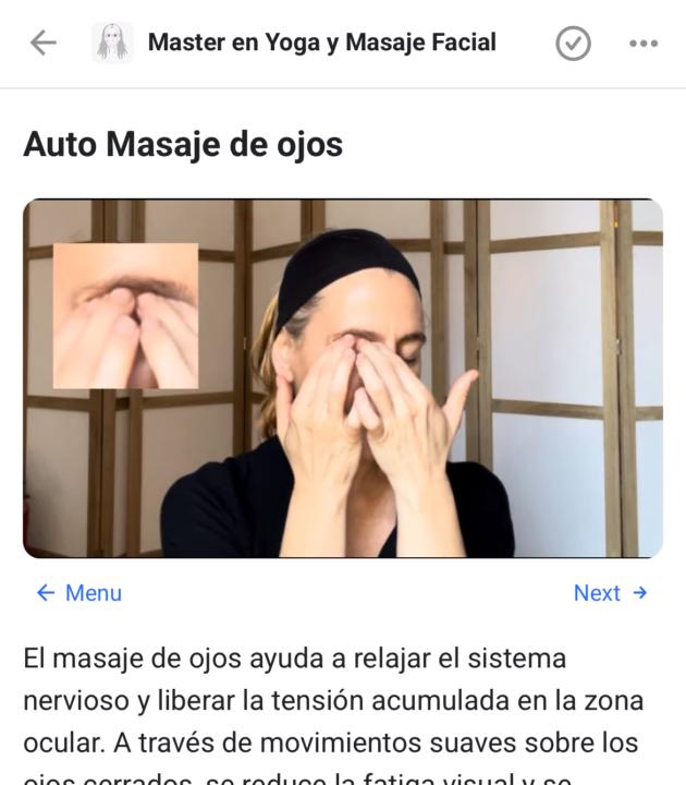 Masaje de ojos