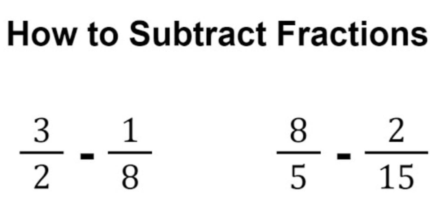Fractions 3: Subtracting fractions