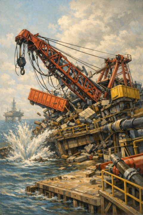 Case Study 91: Offshore Crane Boom Collapse. Catastrophic Mechanical Failure