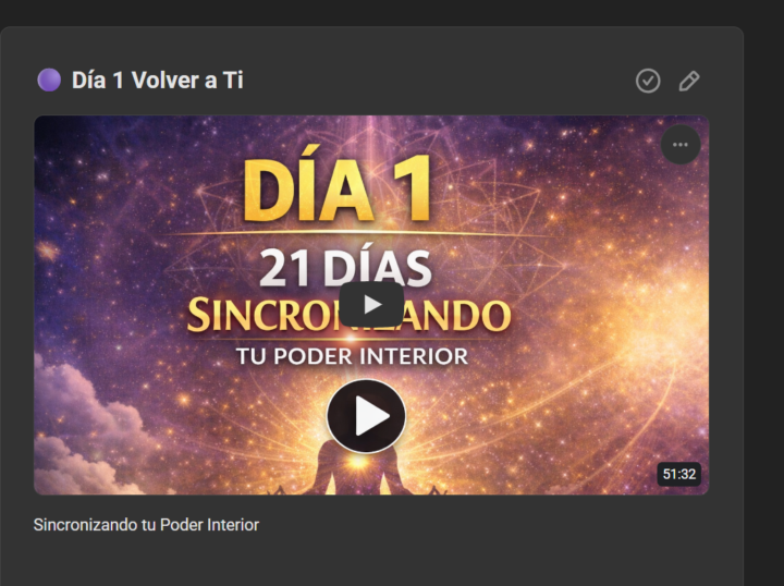 DIA 1 DE 21 DIAS SINCRONIZANDO TU PODER INTERIOR 