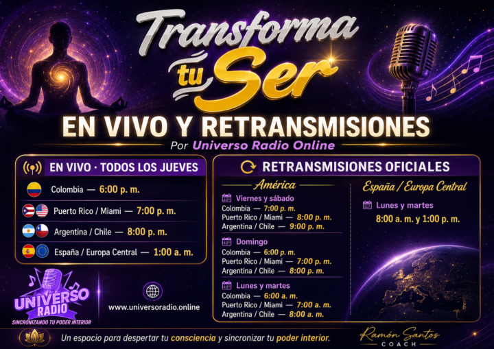 TRANSFORMA TU SER EN VIVO Y RETRANSMISIONES POR UNIVERSO RADIO ONLINE 🎙️✨