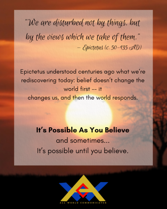 The World Doesn’t Change First—We Do