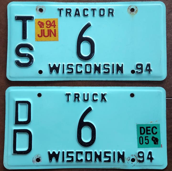 Low 94 Truck and Tractor plates