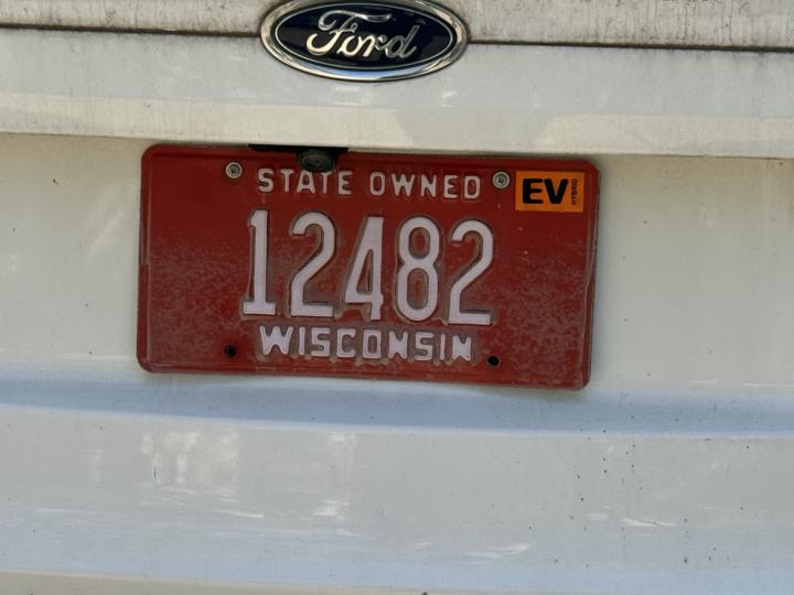 EV Sticker on a State Owned