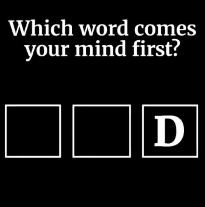 Which word comes to your mind first?
