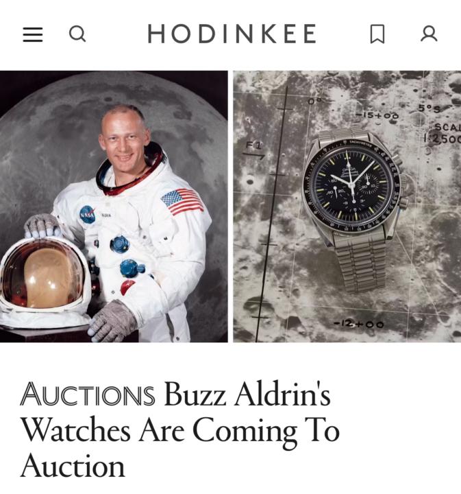 Buzz Aldrin’s watches are coming to auction 👨‍🚀🚀🌗