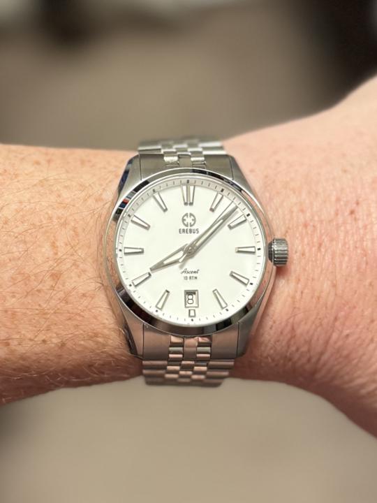 WOTD- 30 Day April Challenge Day 8- White Dial Wednesday: Erebus Ascent 39