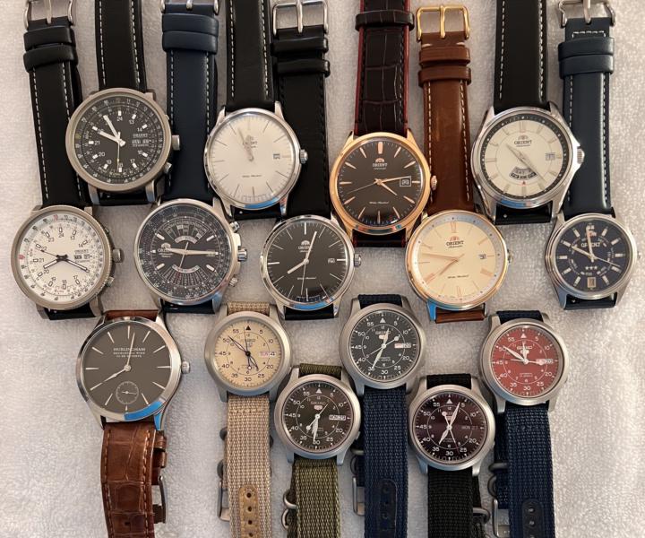 Orients and Seiko 5s 