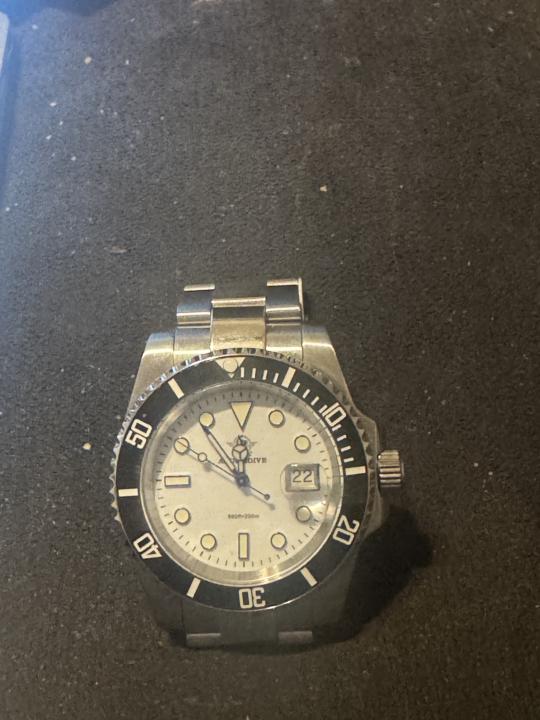 WOTE: white dial ADDIESDIVE AUTOMATIC MY watch for the lunch and dinner (Birthday)