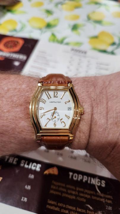 Wearing the Hamilton out for pizza!