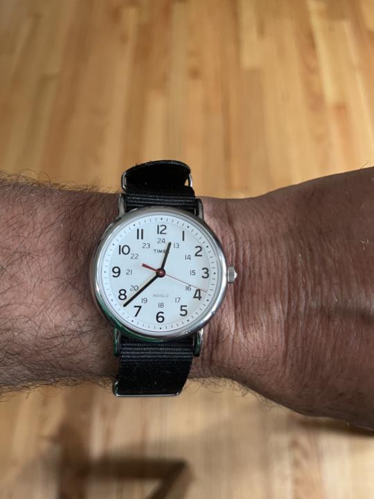 Weekender again, this time on a black strap