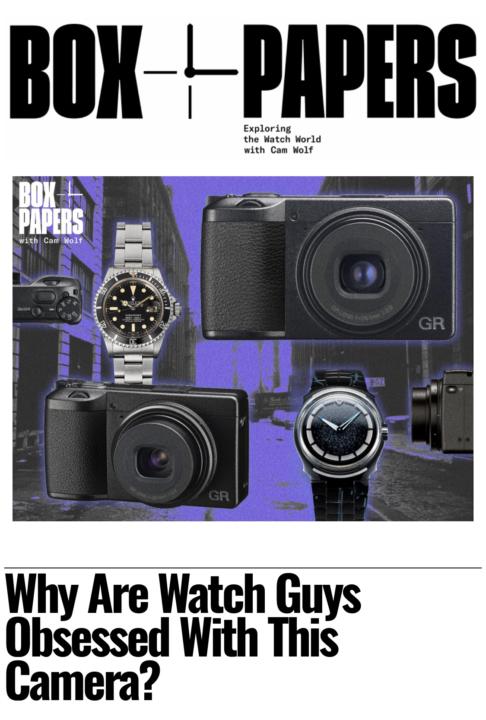 From GQ: Why Are Watch Guys Obsessed With This Camera? 