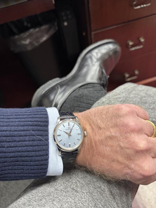 Upbeat Blue on a Dreary day!