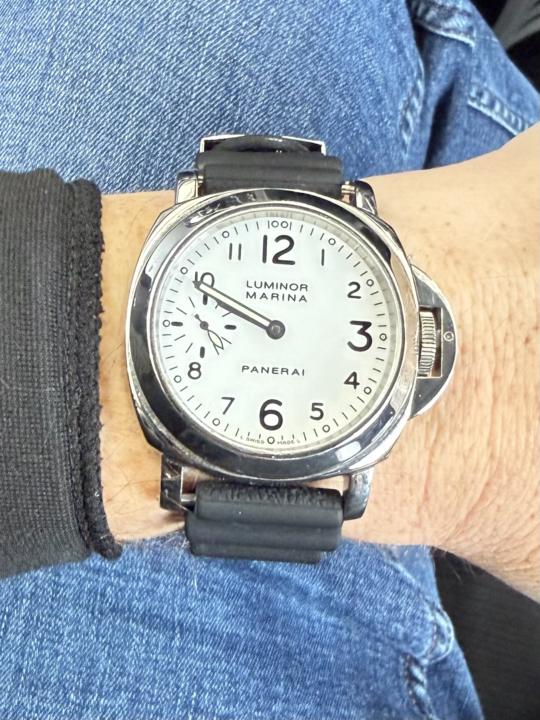 WOTD- White Dial Wednesday December 17th: Panerai Luminor Marina