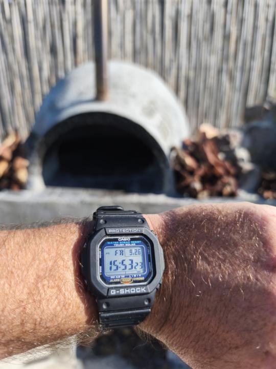 Sq G-shock and pizza
