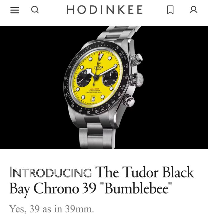 Tudor’s new (pricey) bumblebee 🐝