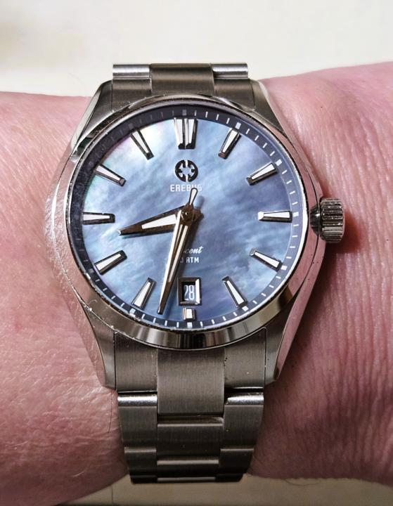 Erebus Ascent 39mm Automatic Blue MOP Dial