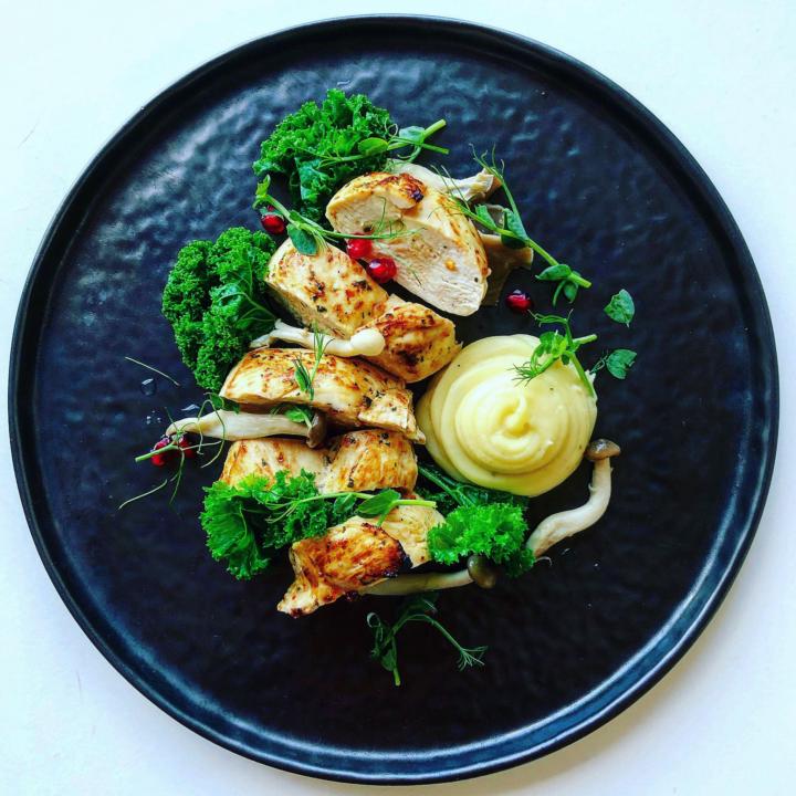 Chicken Supreme with Kale and Creamy Parsnip Mash