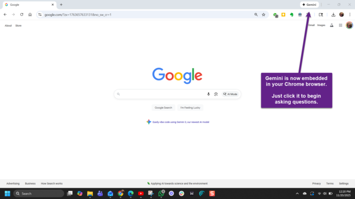 How-To: Use New Gemini Button in Chrome Top Bar