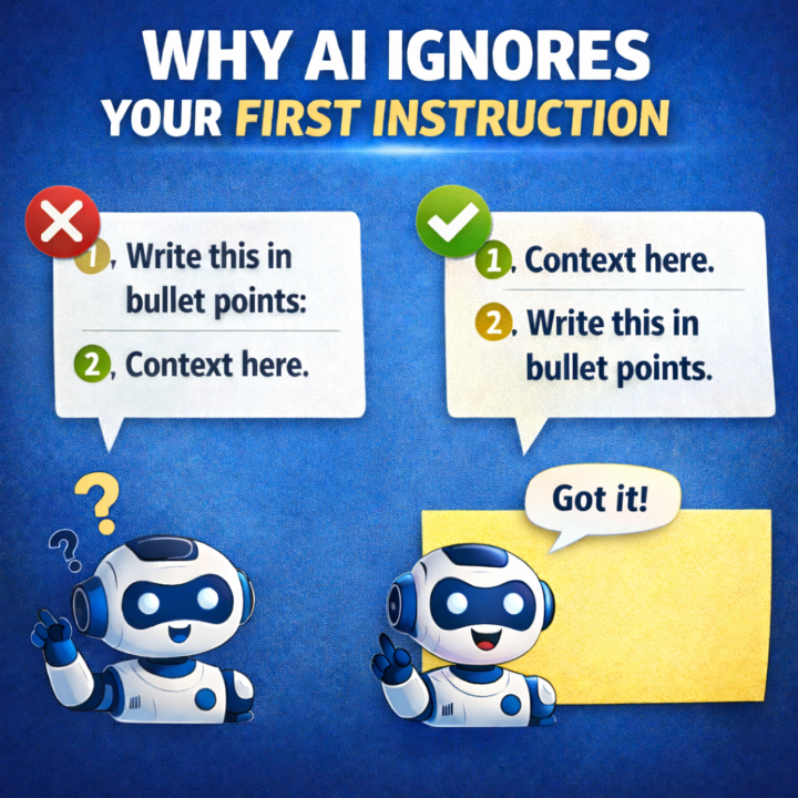 🌀AI Quirks — Why AI Sometimes Ignores Your First Instruction