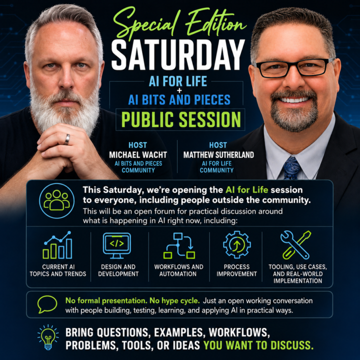 Special Edition Saturday Live Zoom Meeting Ai For Life + AI Bits and Pieces