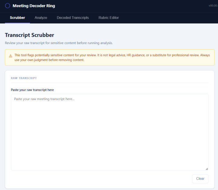 🛡️Claude Code: Meeting Transcription Scrubber (Pre-Analysis)