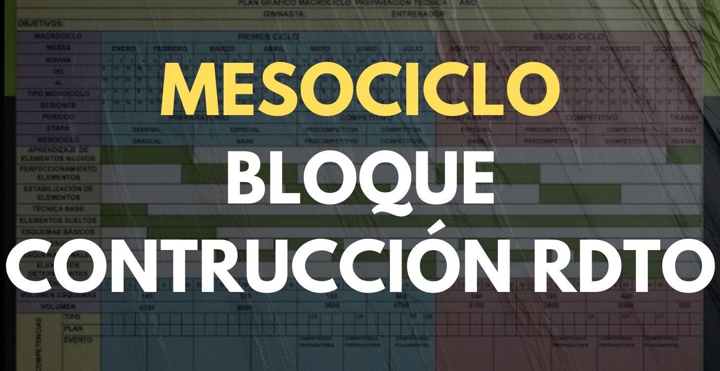 MESOCICLOS, BLOQUES CONSTRUCCIÓN RENDIMIENTO