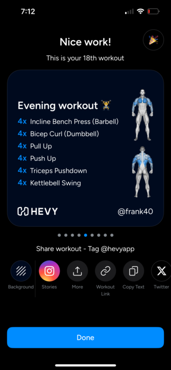 Late Tuesday workout