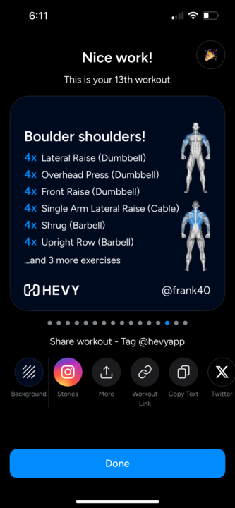 Monday boulder shoulders WO