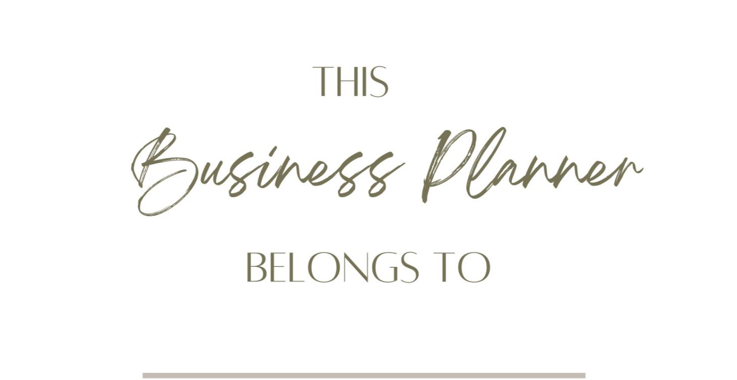 Business Planner [FREE GIFT]