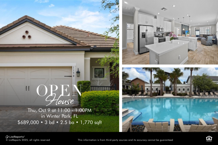 Open House tomorrow, October 9th 11am-1pm. 