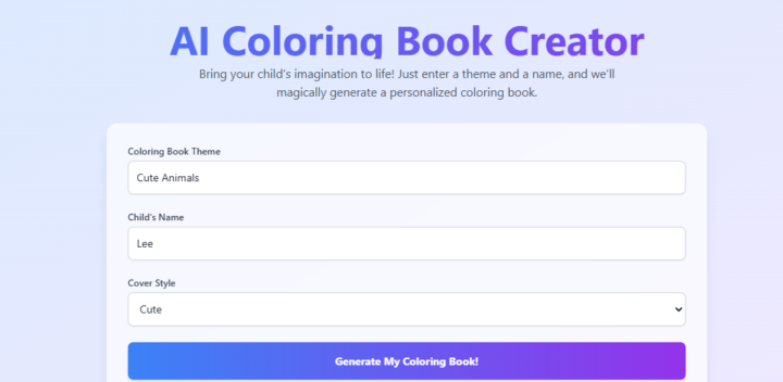 Colouring book Generator 