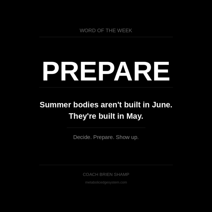 Word of the Week: PREPARE