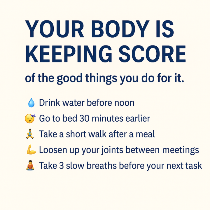 You’ve heard the phrase “Your body keeps score.”
